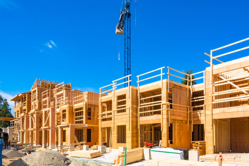 Commercial building under construction requiring fire-rated doors in Florida